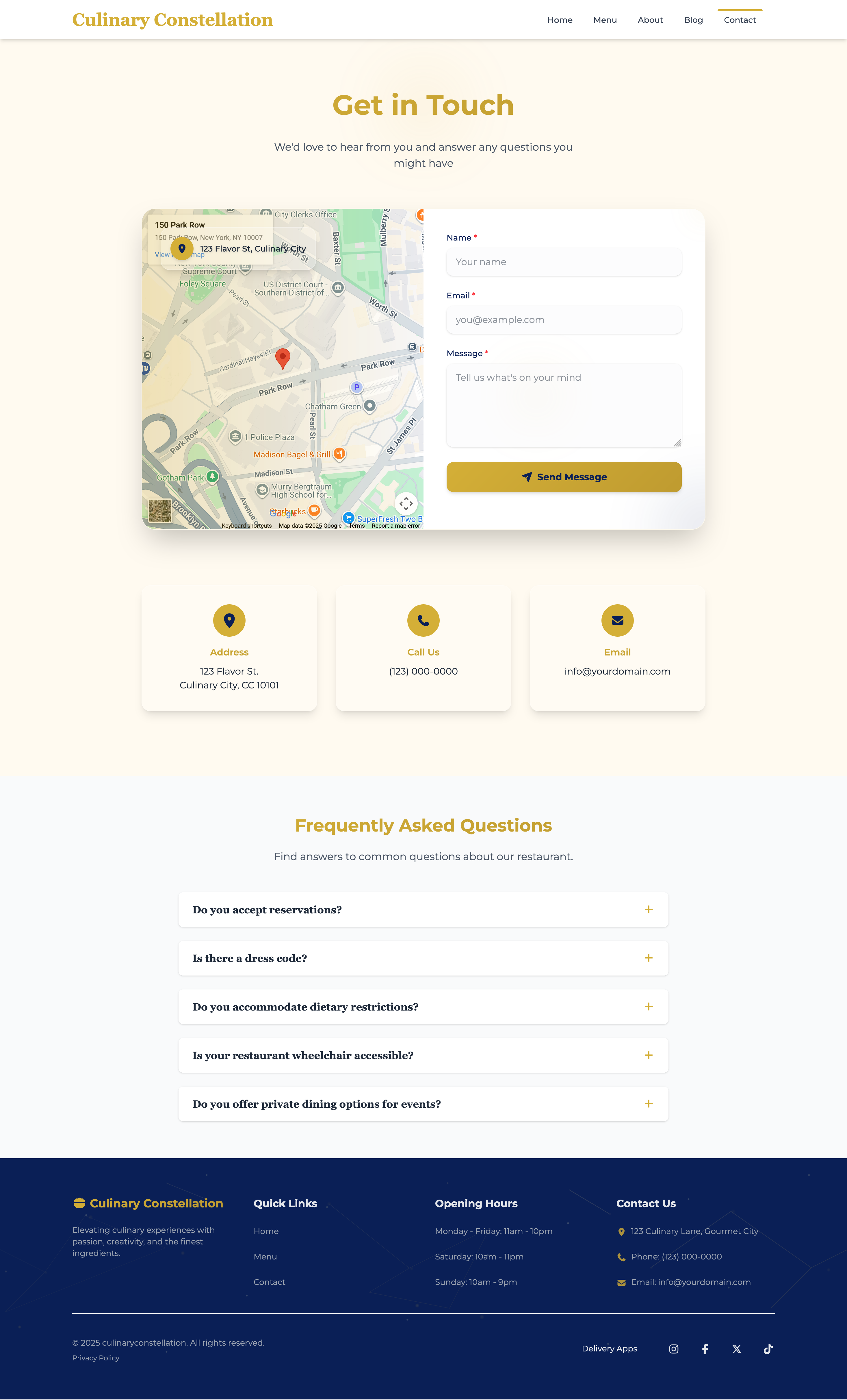 Culinary Constellation WordPress Theme gallery image