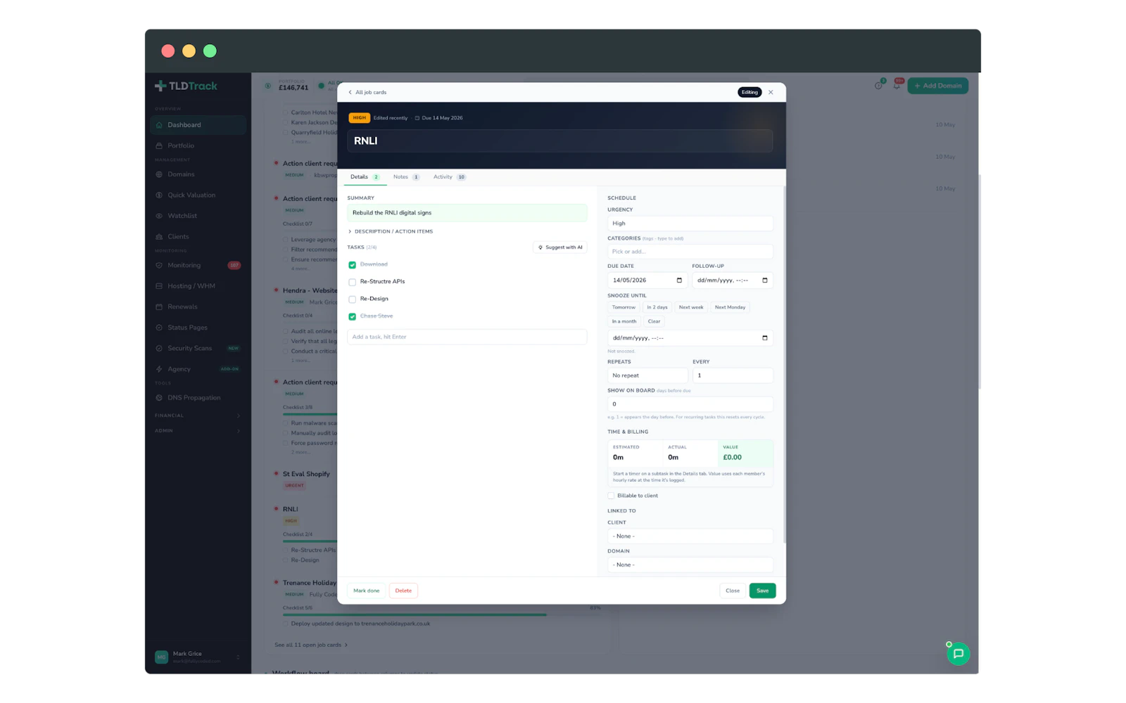 TLDTrack screenshot 4