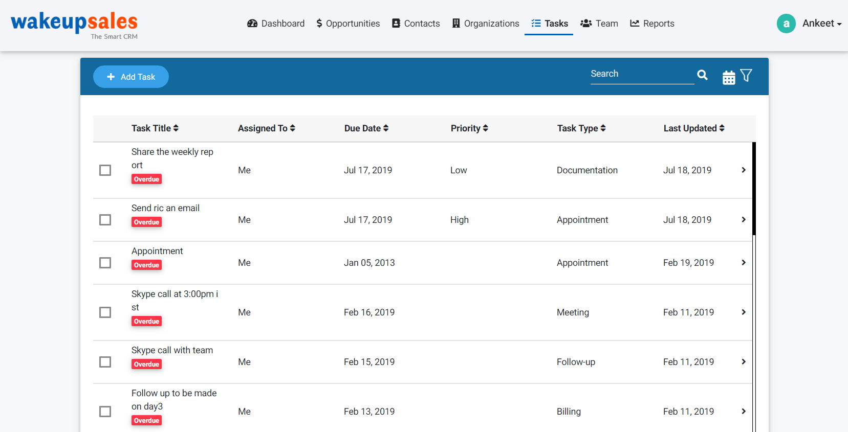 Wakeupsales CRM gallery image