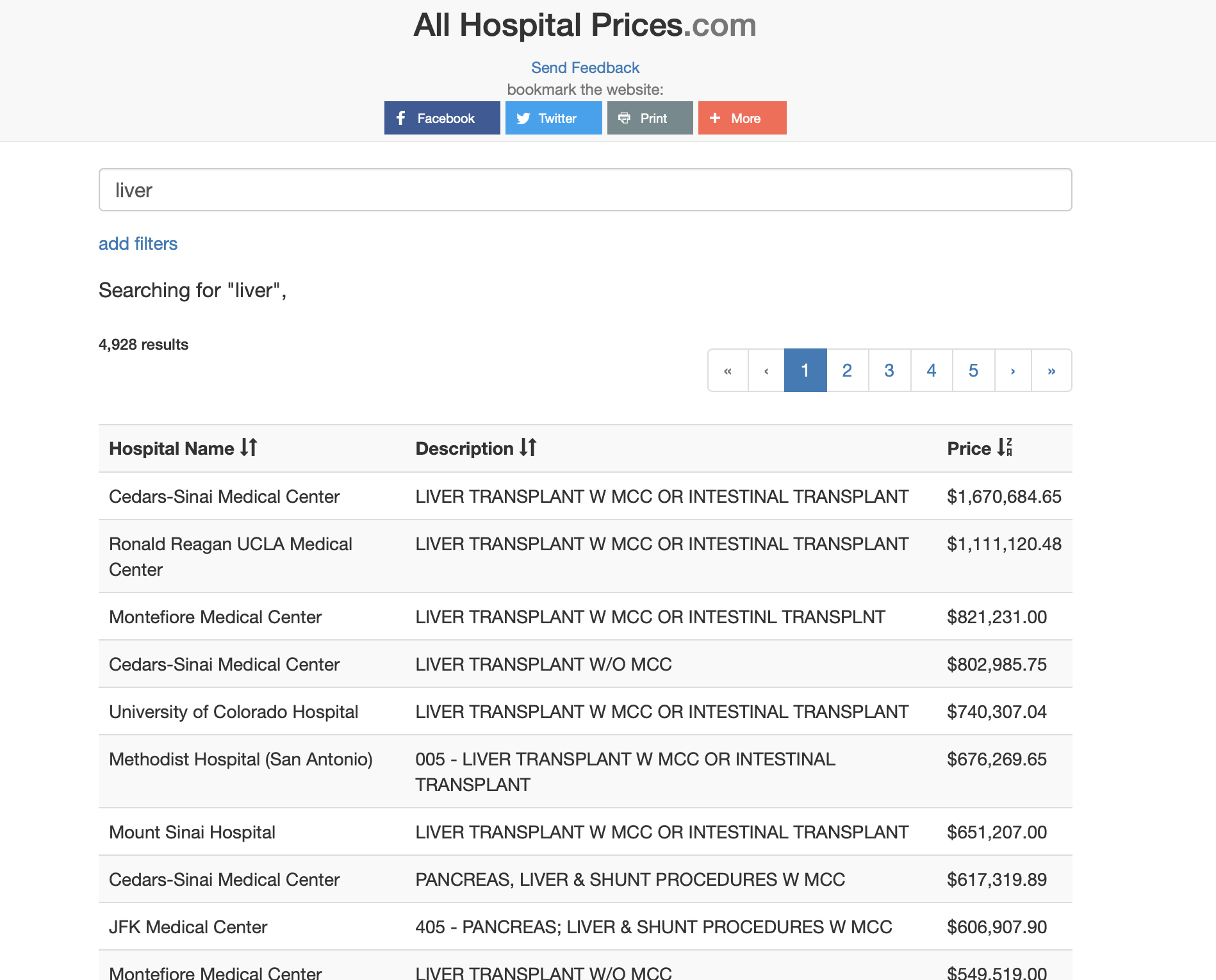All Hospital Prices gallery image