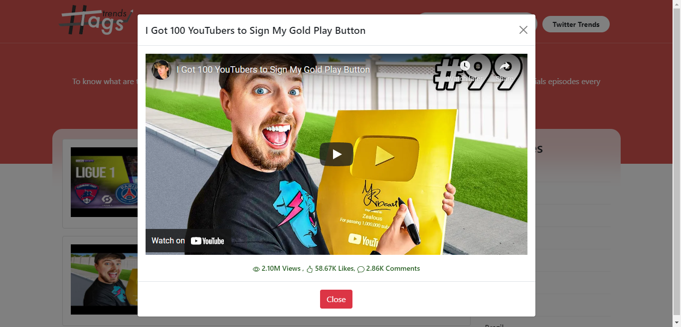 YouTube -trends wereldwijd media 3