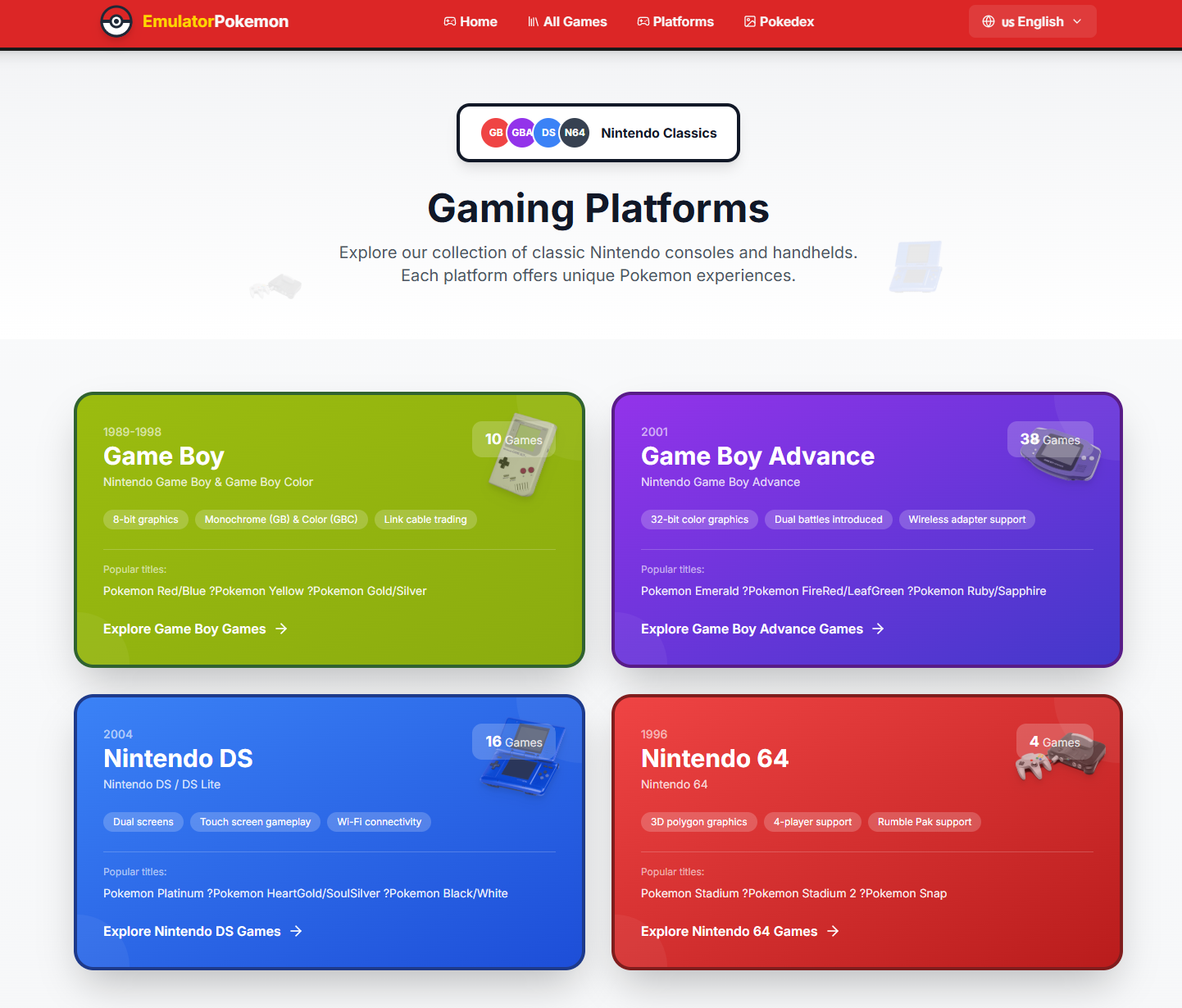 EmulatorPokemon - Screenshot 2 showing product features and functionality