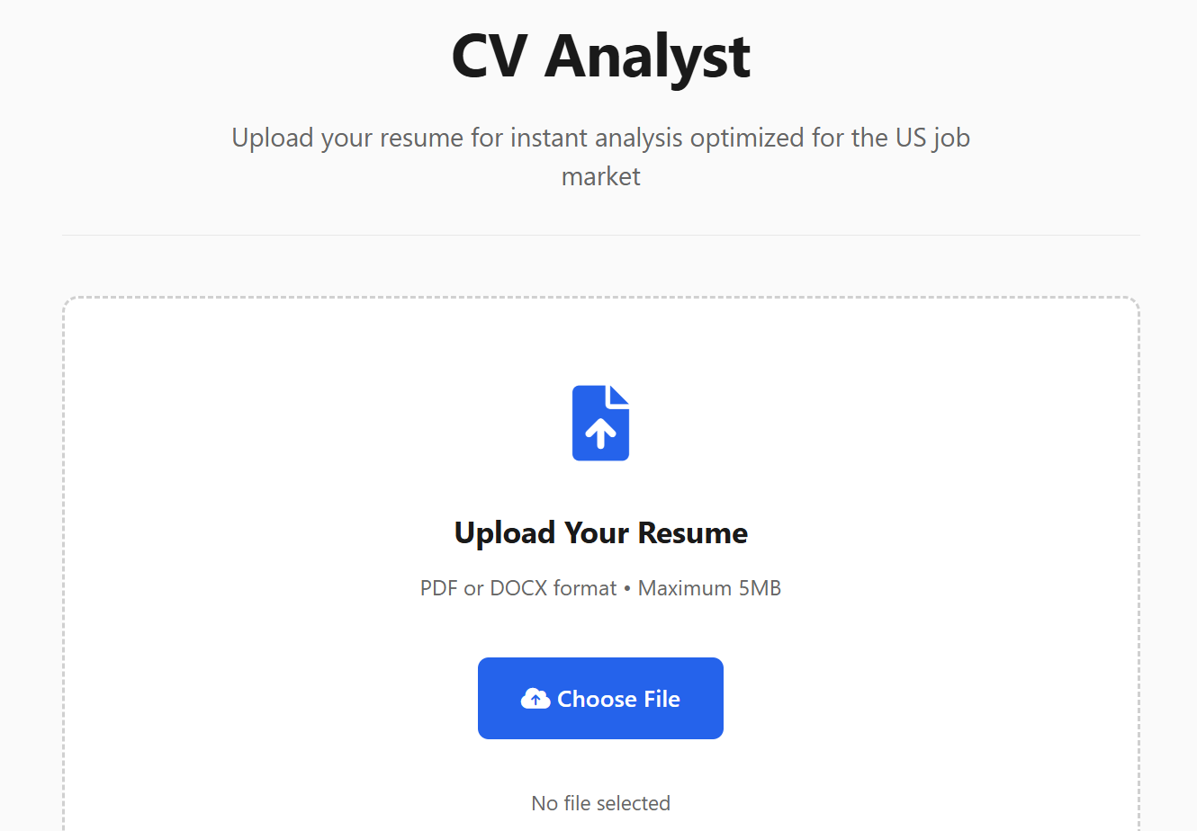 US Job Market Resume Analyzer gallery image