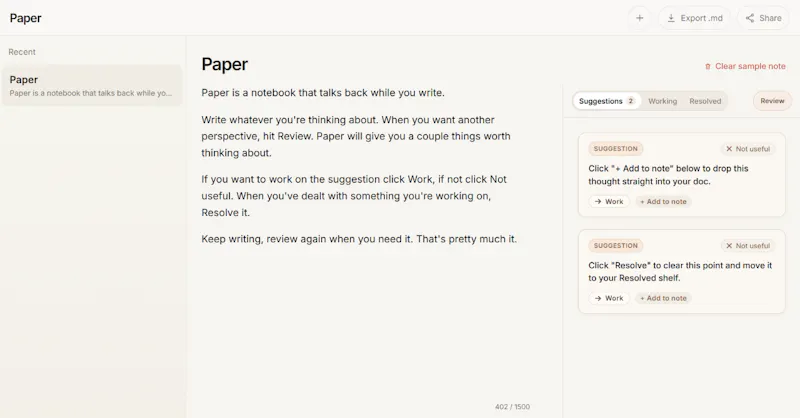 Paper screenshot 2