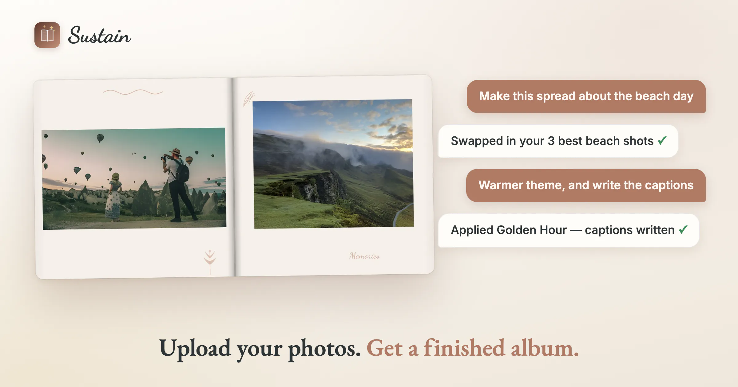 Sustain - AI Photo Album Maker gallery image