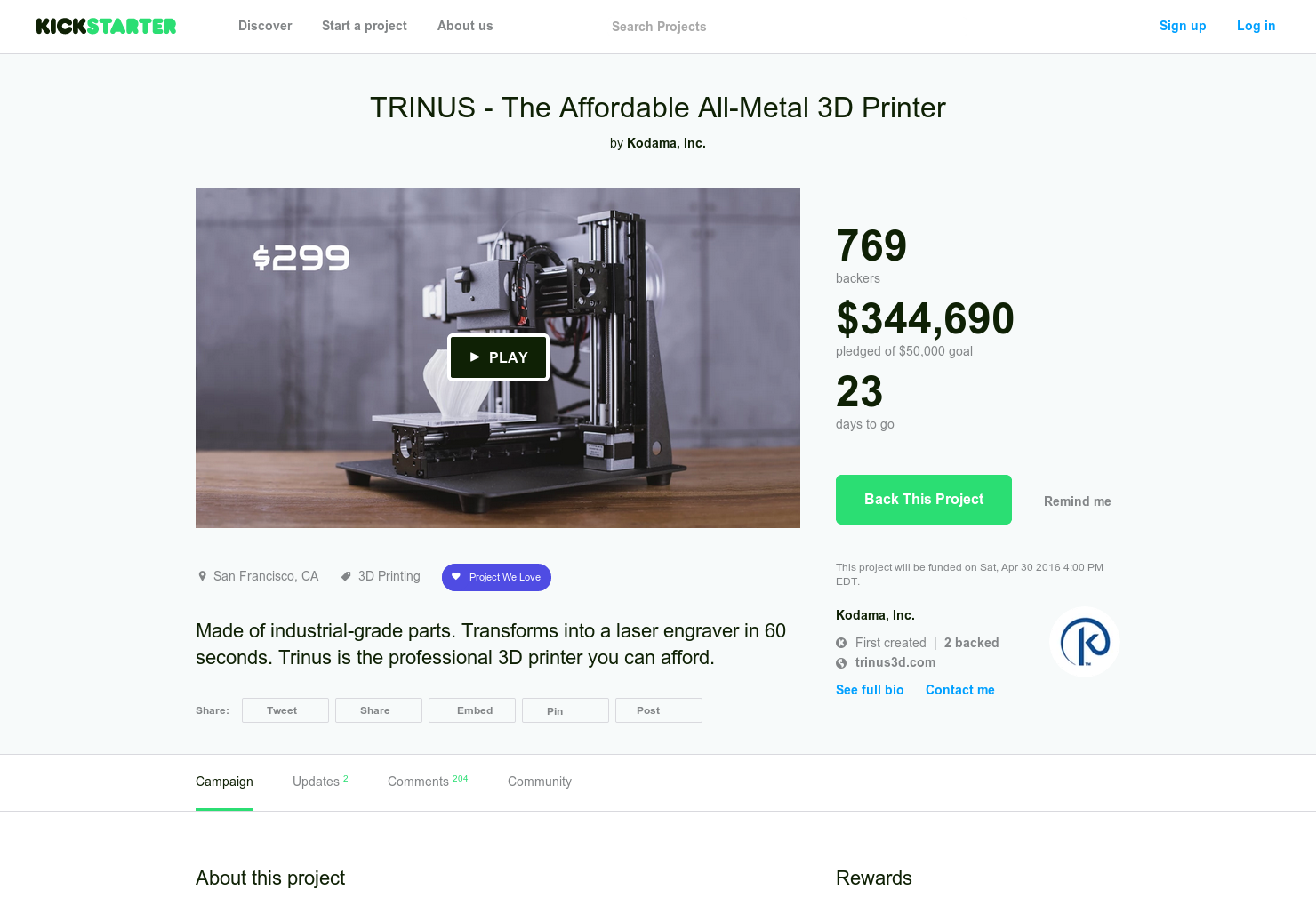 Trinus 3D Printer