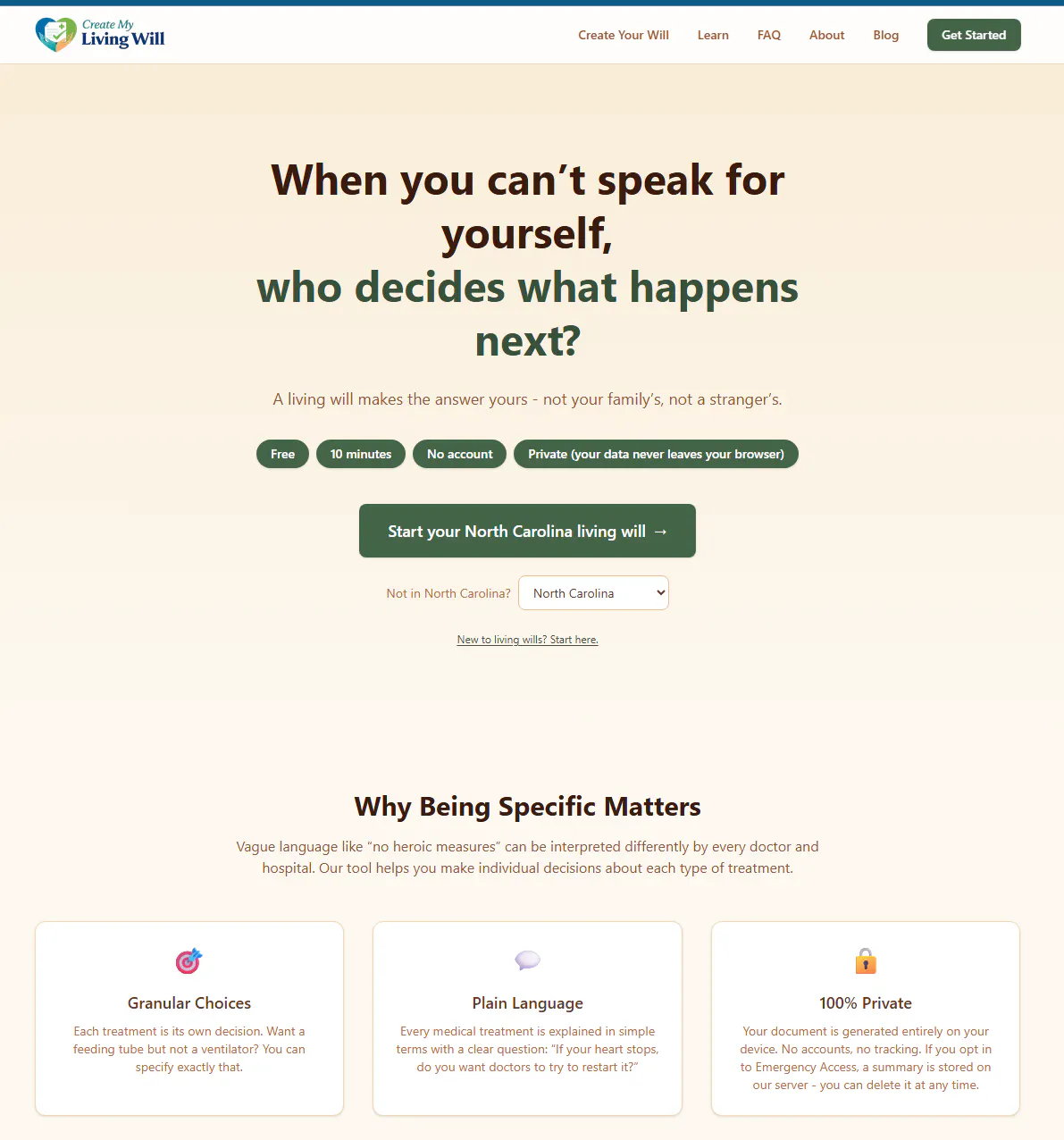 Create My Living Will gallery image