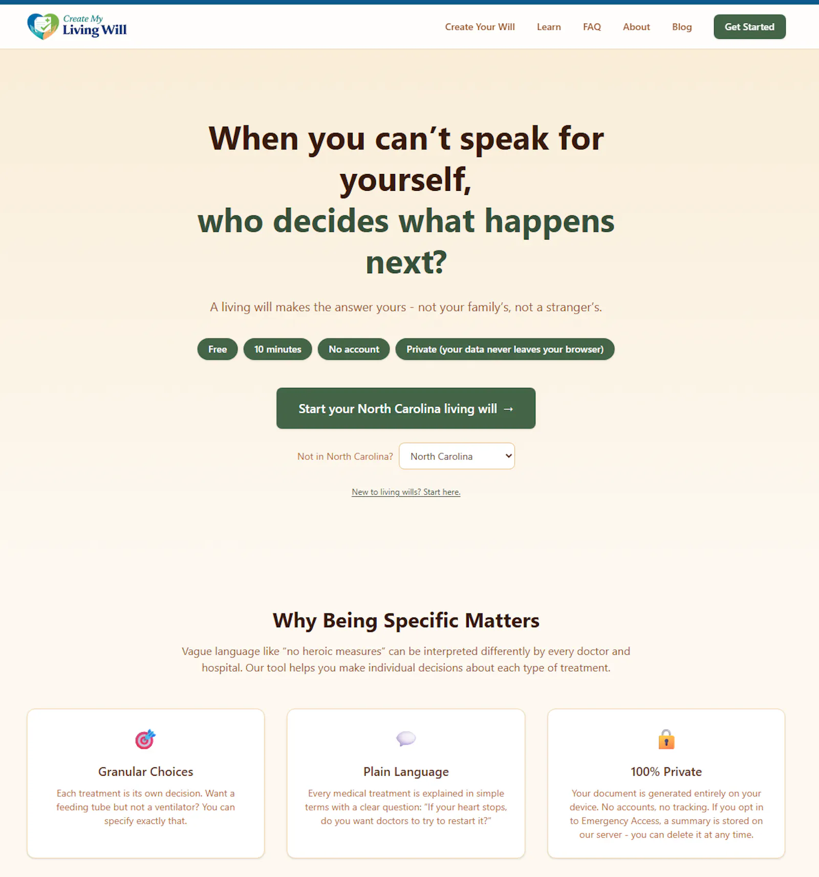 Create My Living Will screenshot 1