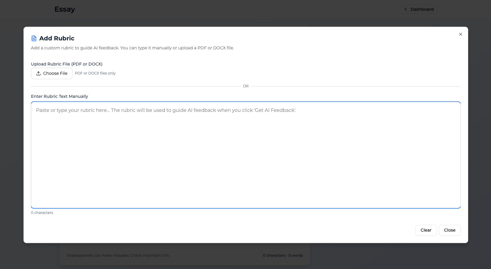 ShakespeareAI - Main product screenshot demonstrating key features and user interface