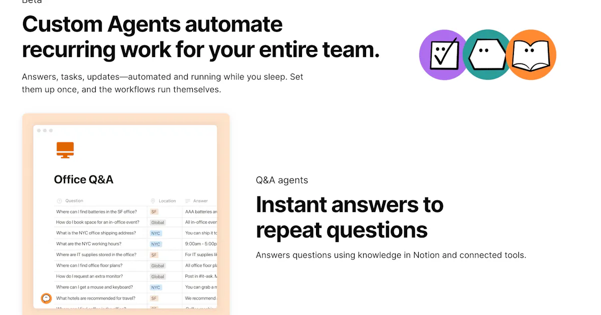 Notion Custom Agents