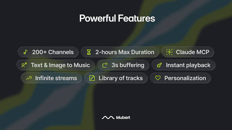 Mubert API screenshot 2