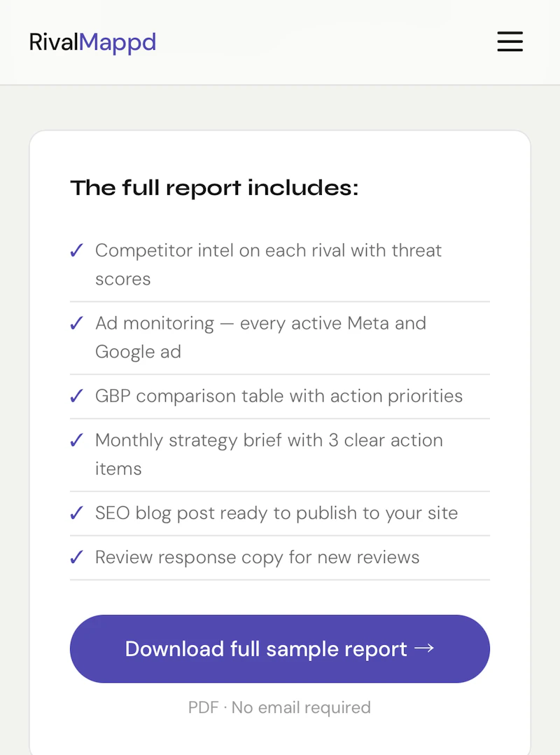 RivalMappd - Competitor Intel + SEO screenshot 1