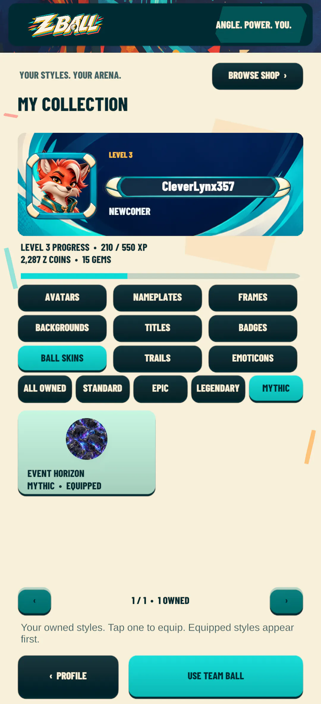 Z Ball: 1v1 Tilt Shot Arena gallery image