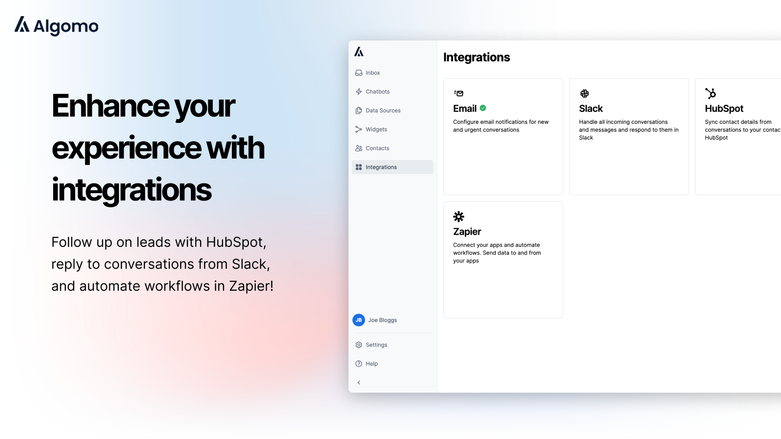 Algomo - Crea istantaneamente il chatbot personalizzato da chatgpt per il tuo sito Web media 4