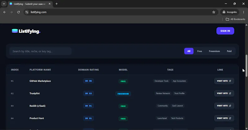 Listifying screenshot 3