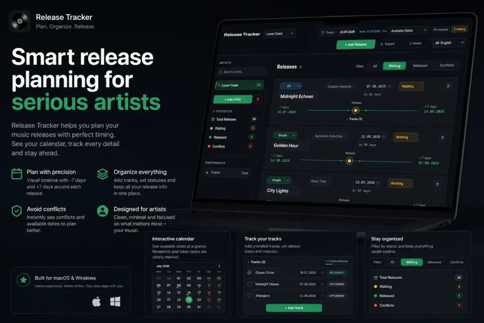 Release Tracker screenshot 2