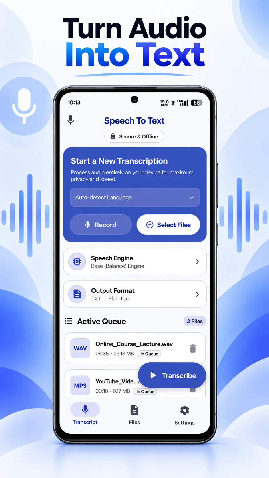VoxTranscript - Offline Ai  gallery image