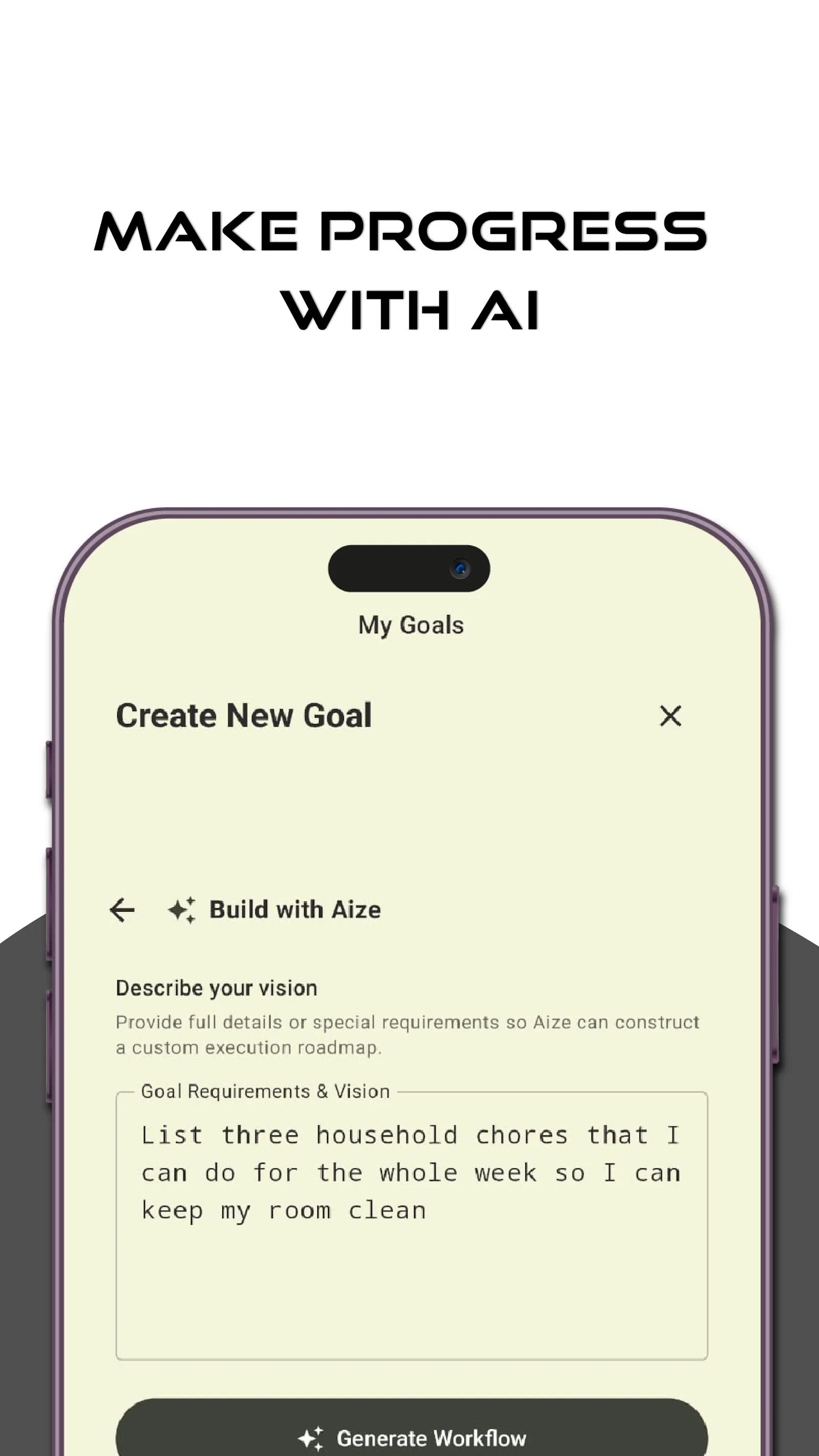 Realized: Project/Goal Tracker screenshot 1