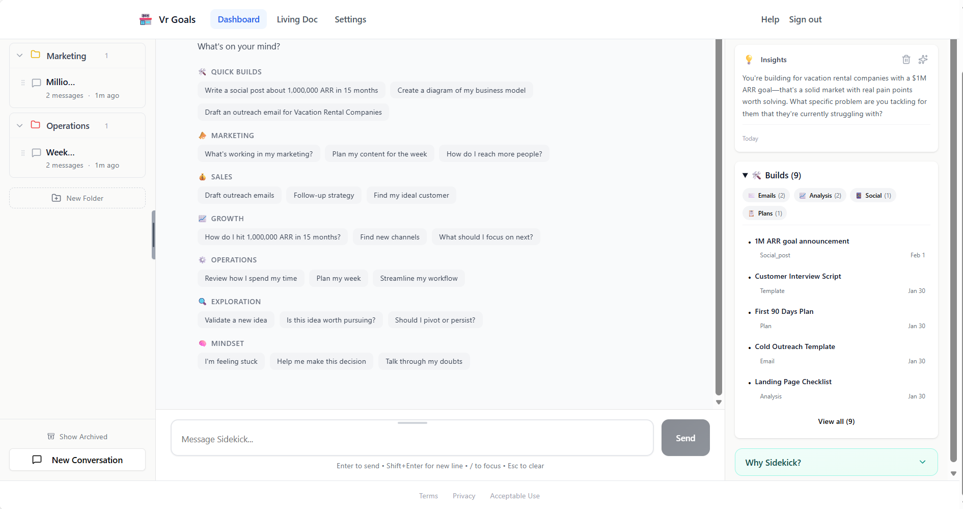 Sidekick - Main product screenshot demonstrating key features and user interface