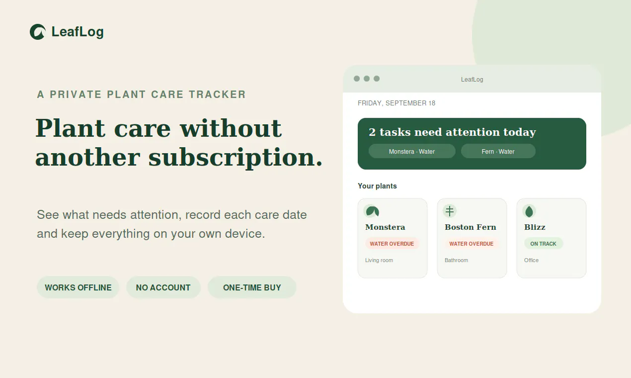 LeafLog gallery image