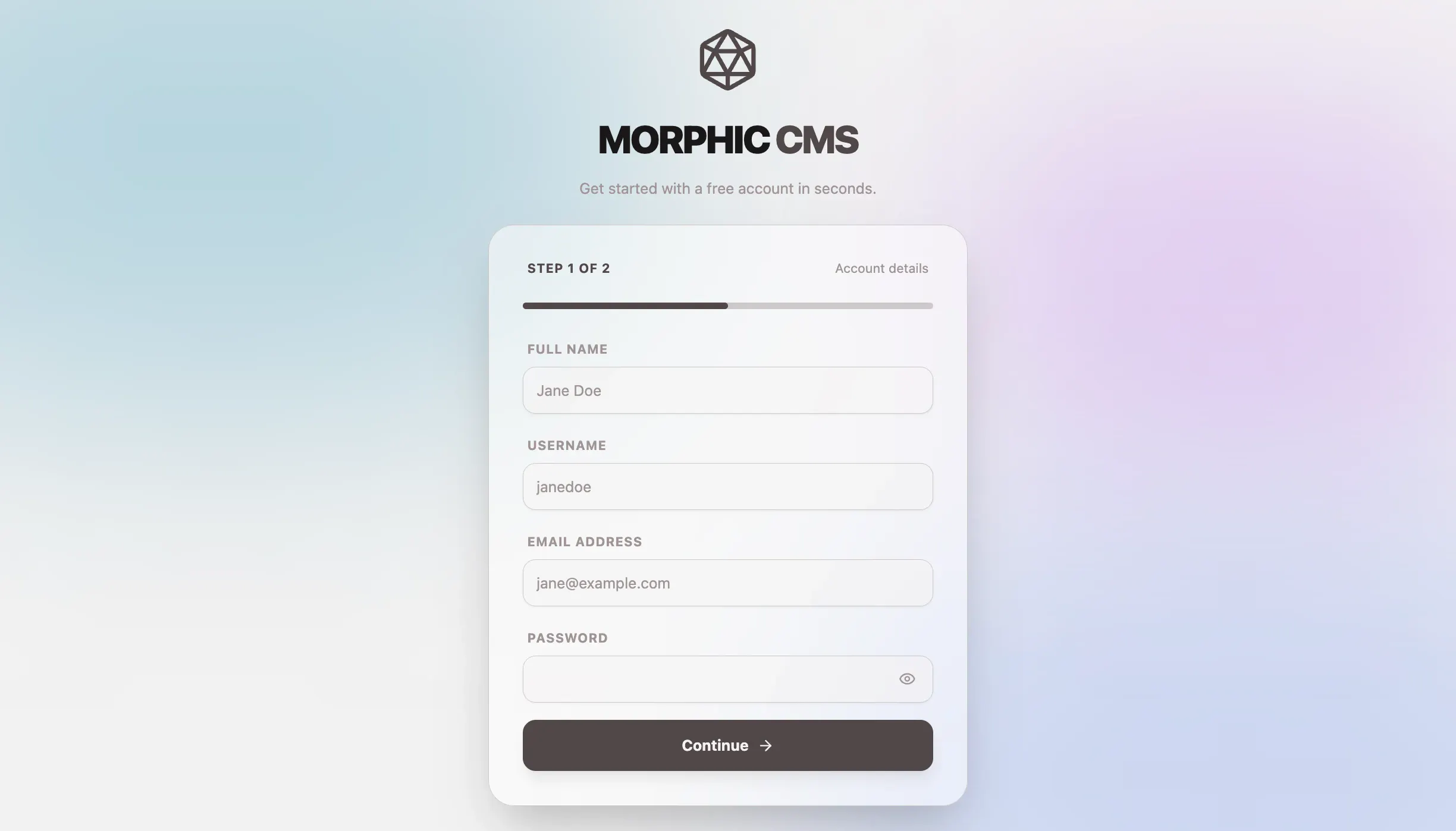 Morphic CMS screenshot 5