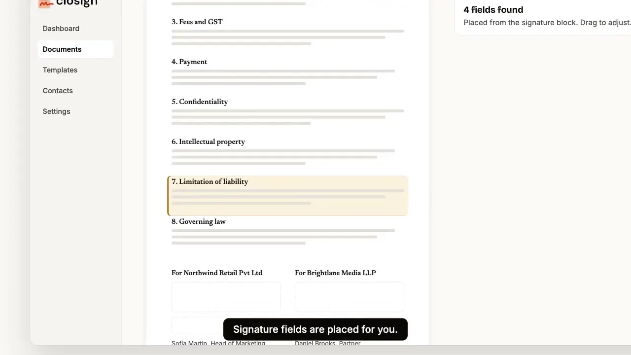 Closign.io gallery image