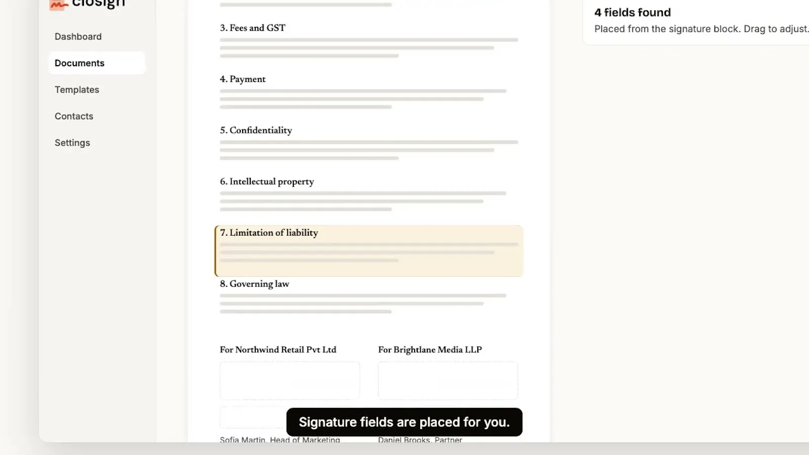 Closign.io screenshot 1 (video preview)