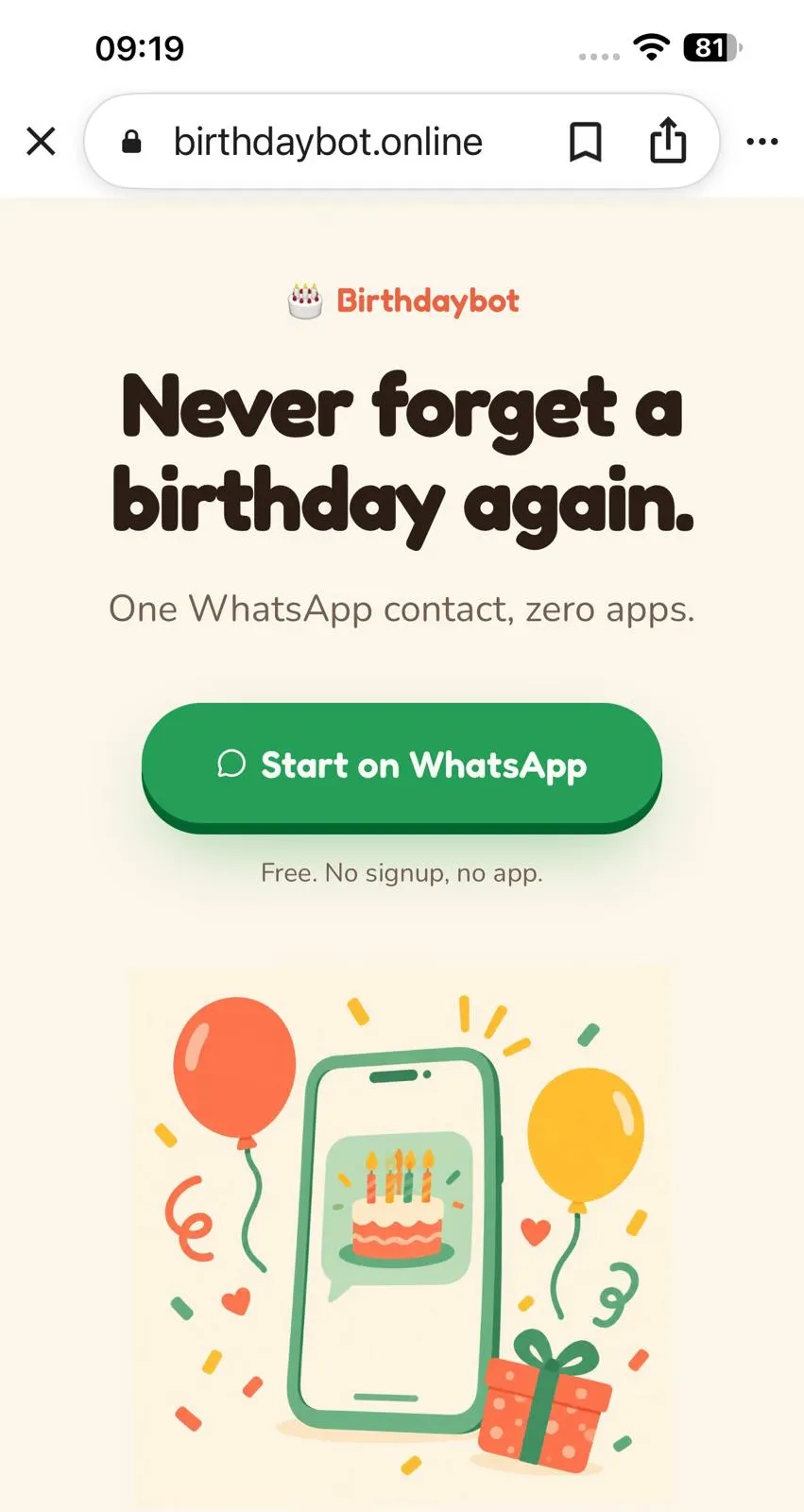 Whatsapp-Birthdaybot gallery image