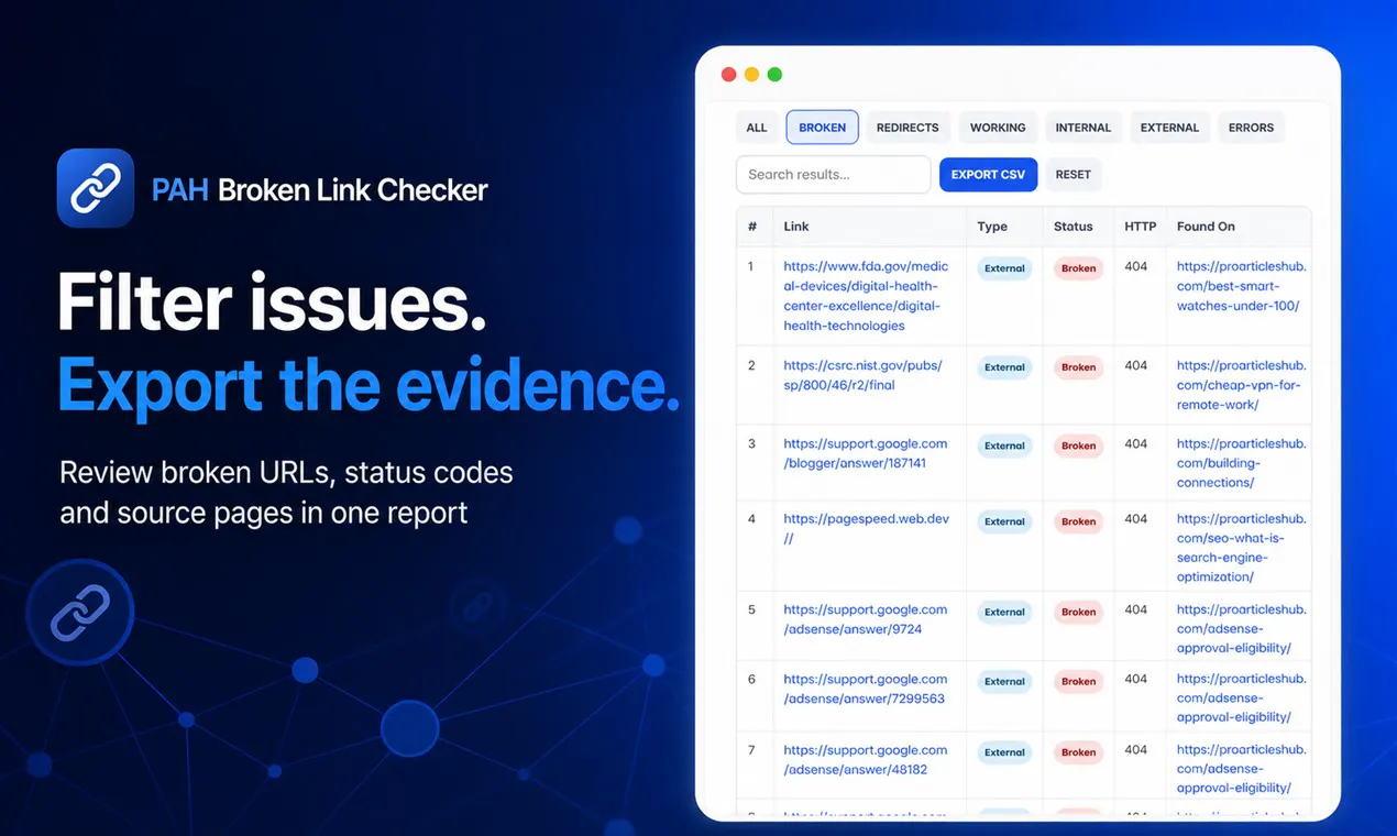 PAH Broken Link Checker gallery image