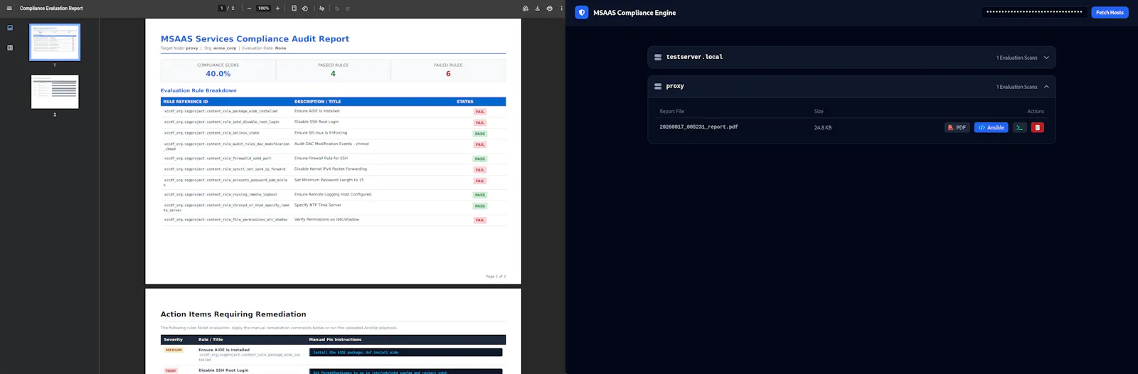 Automated SCAP Scan Compliance Engine screenshot 3