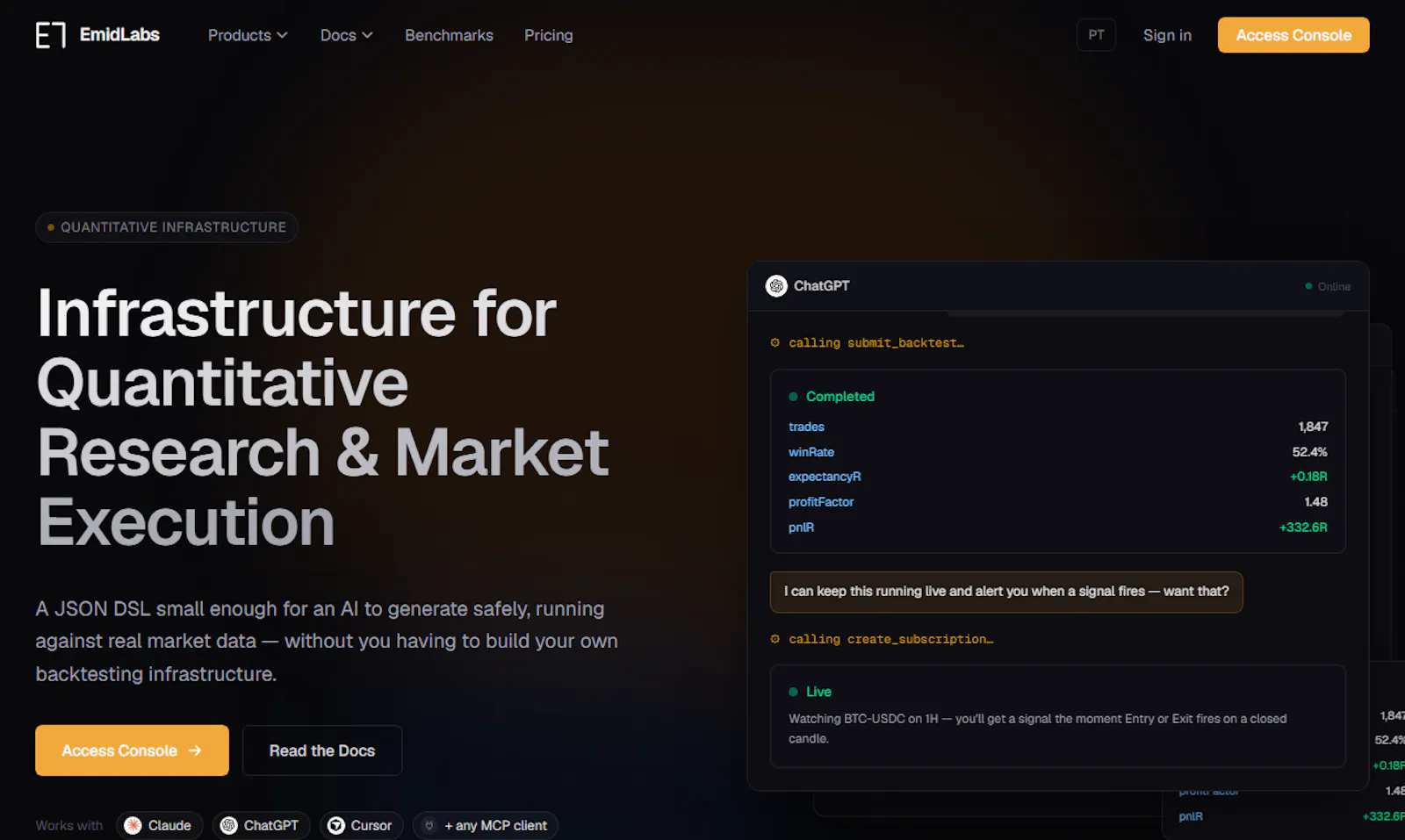 EmidLabs — Quant Trading Infra screenshot 1
