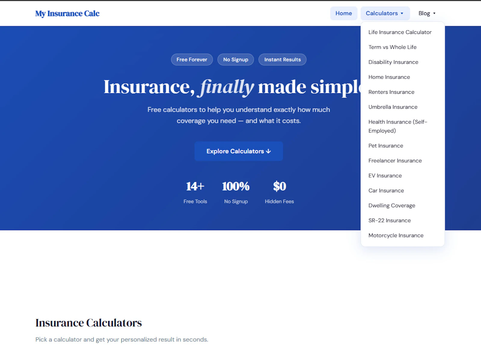My Insurance Calc screenshot 1