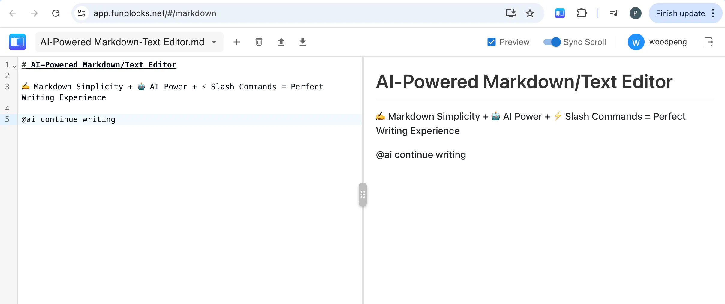 FunBlocks AI Markdown Editor : Experience the joy and speed of pure ...