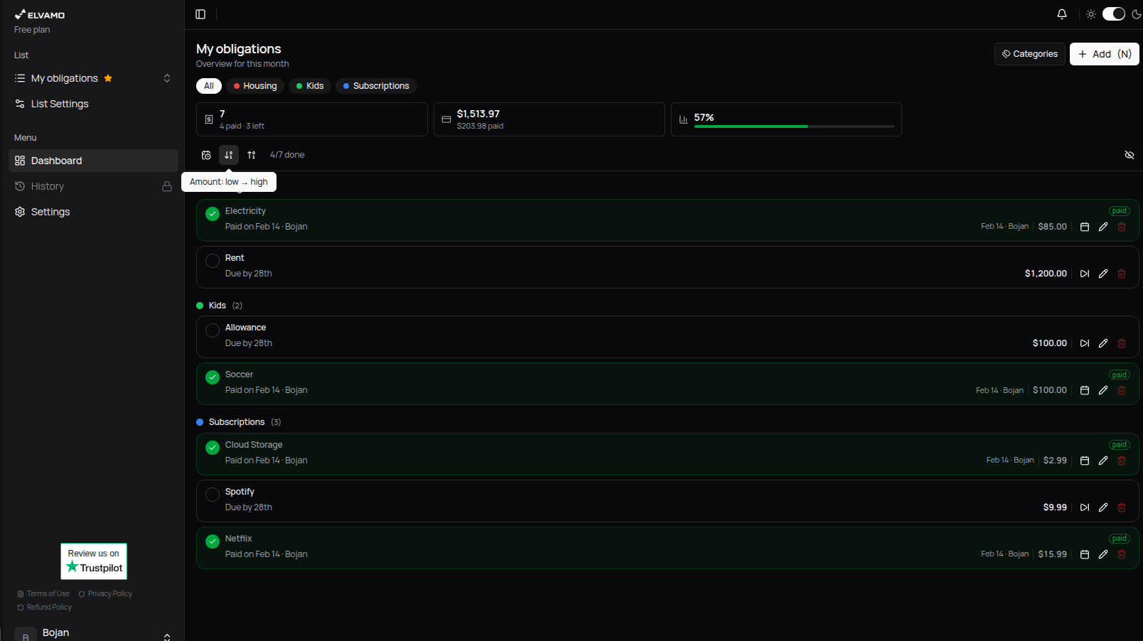 Elvamo - Screenshot 3 showing product features and functionality