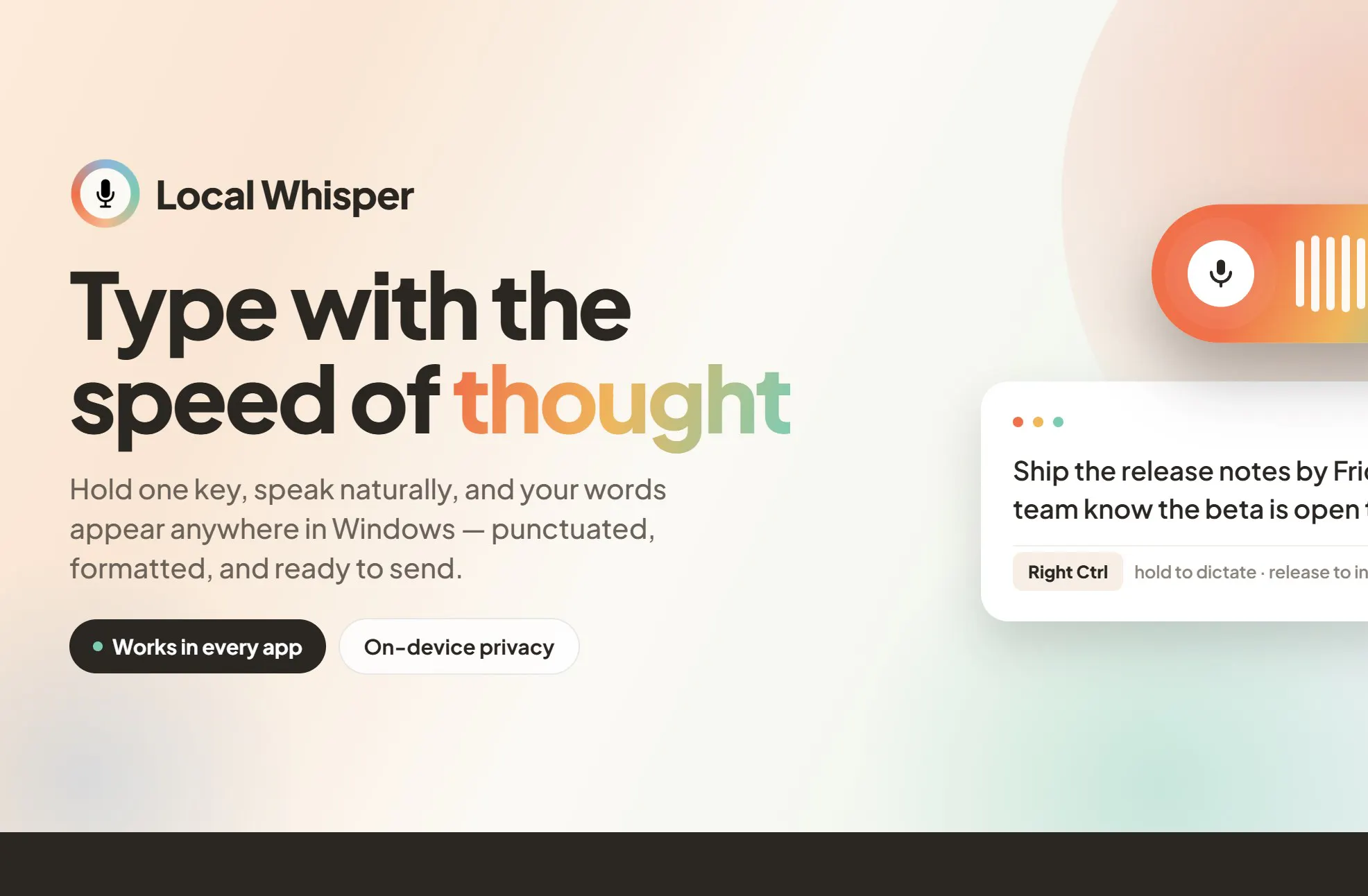 Local Whisper gallery image