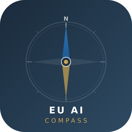 EU AI Compass - Product Hunt launch logo and brand identity
