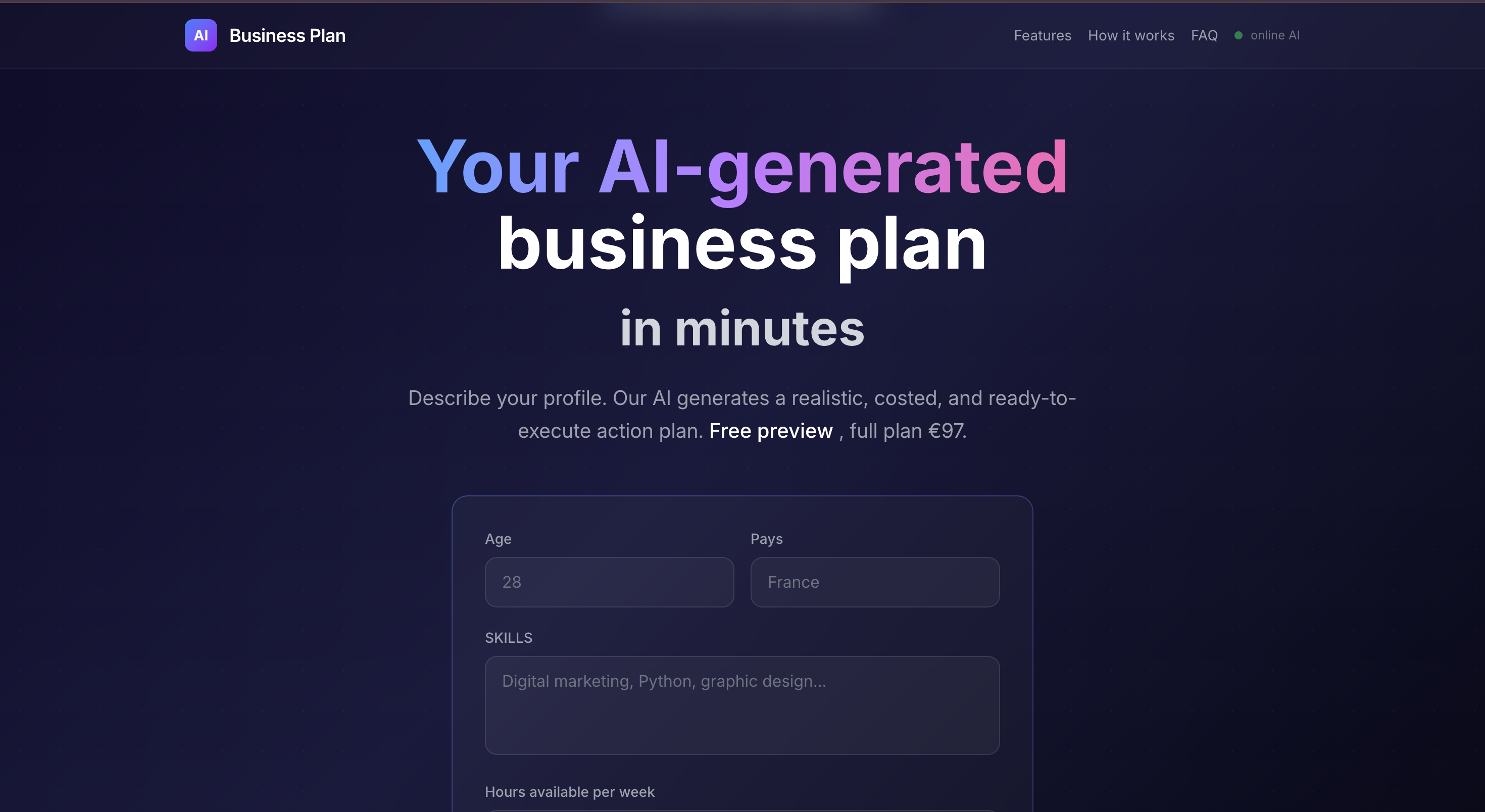   AI Business Plan  gallery image