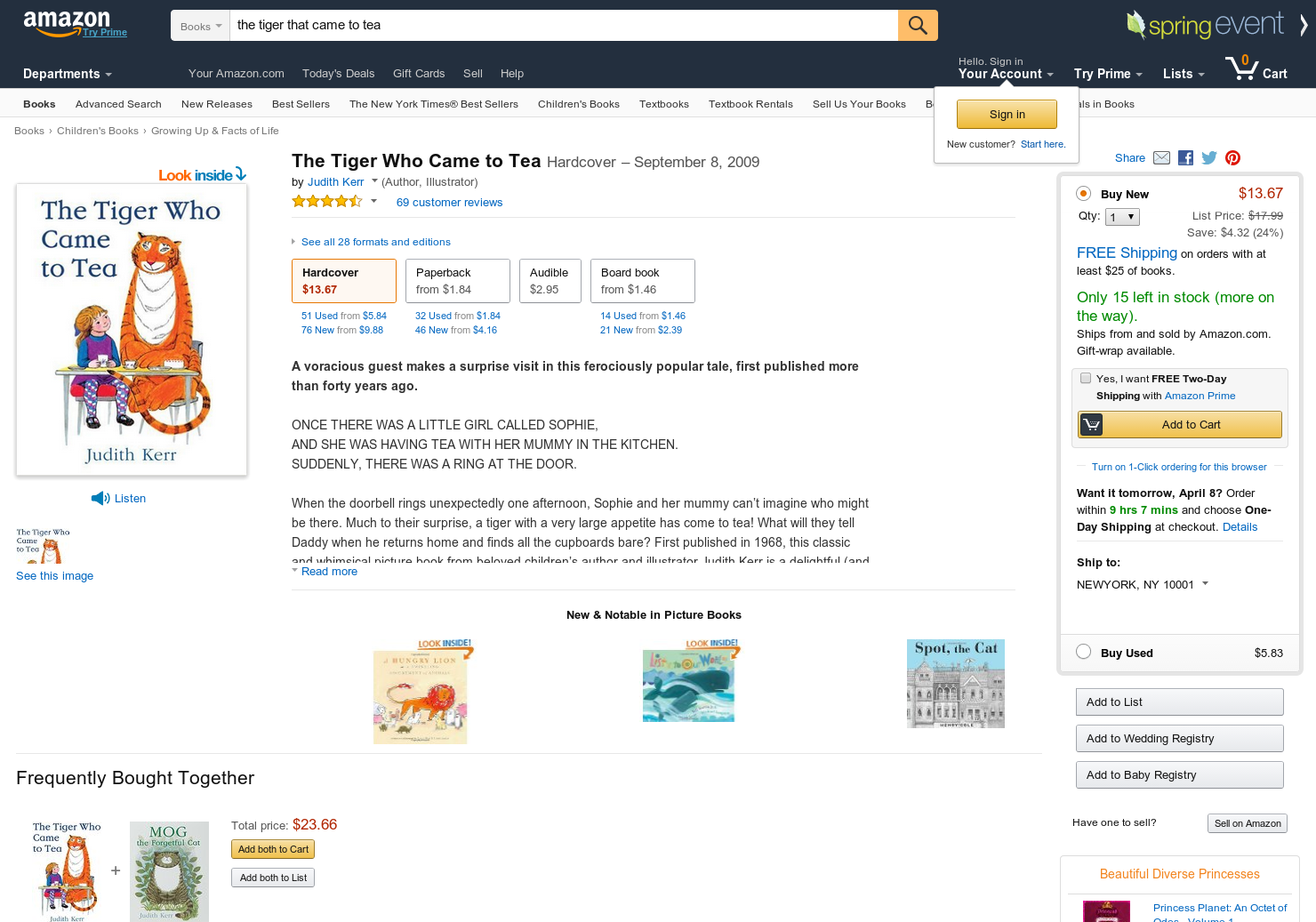 The Tiger Who Came to Tea gallery image