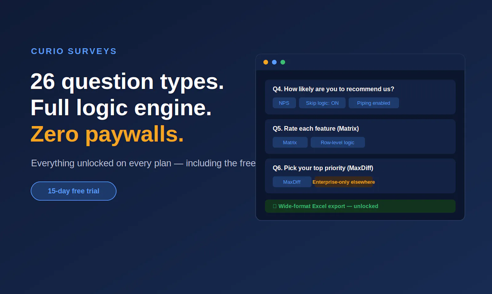 Curio Surveys screenshot 1