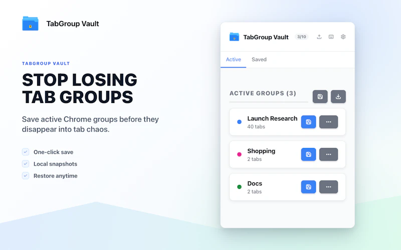 TabGroup Vault screenshot 1