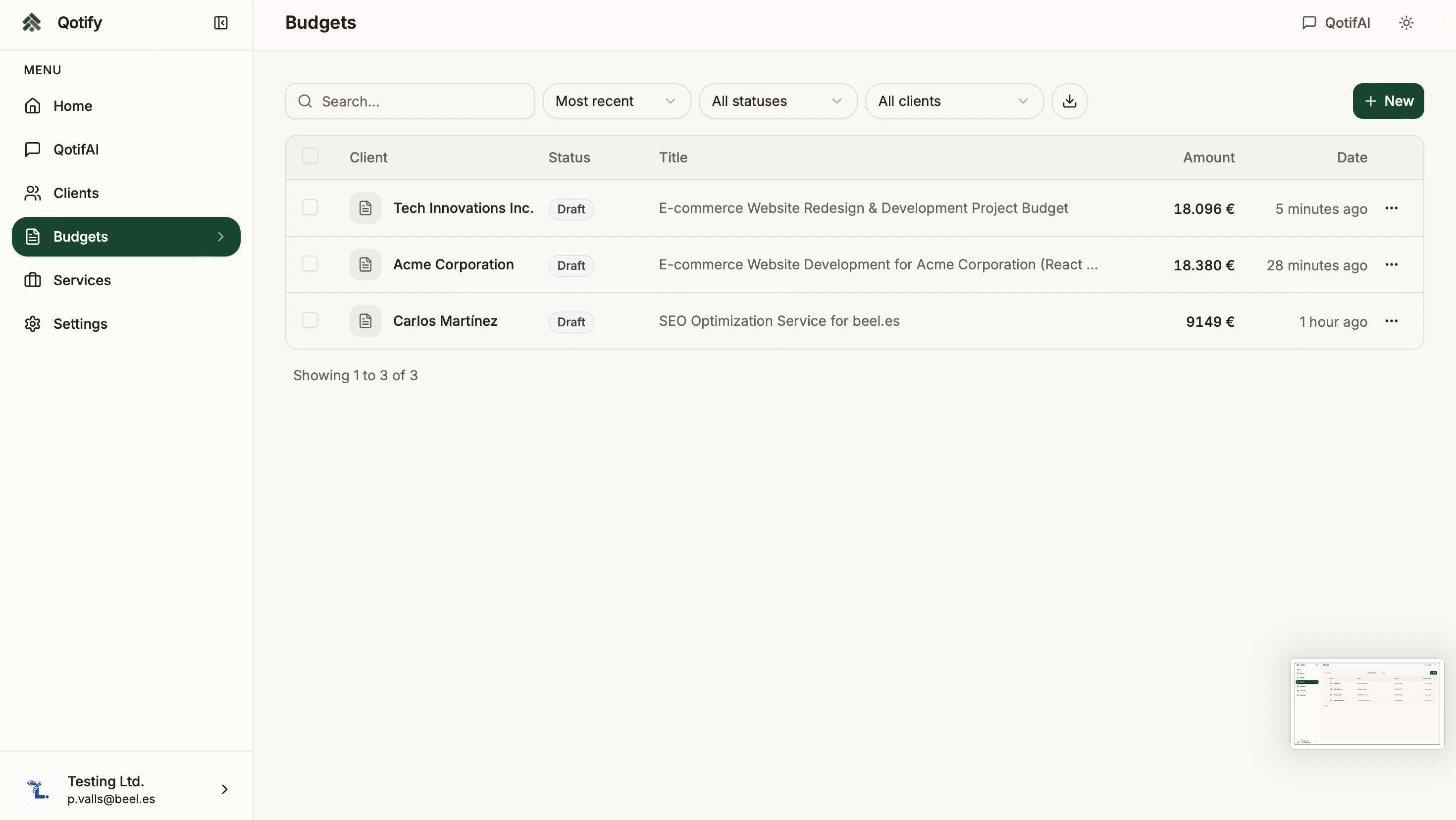 Qotify - Screenshot 5 showing product features and functionality