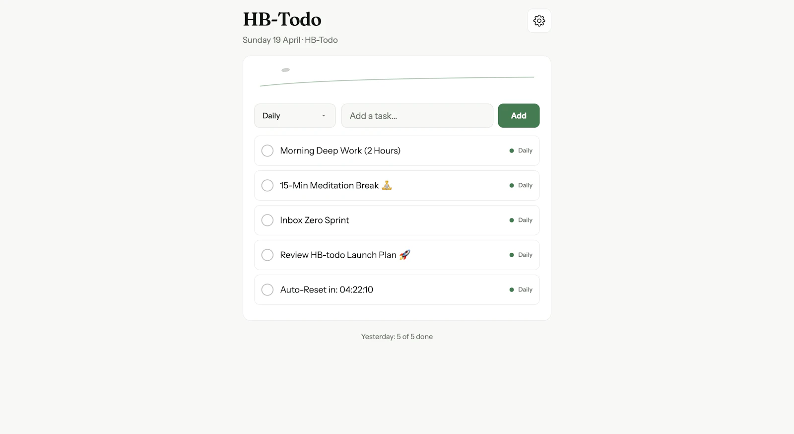 HB-Todo screenshot 1