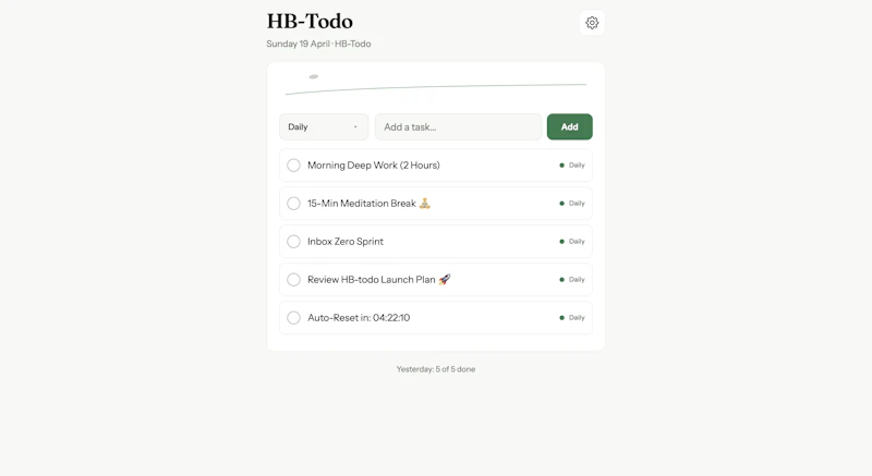 HB-Todo screenshot 1