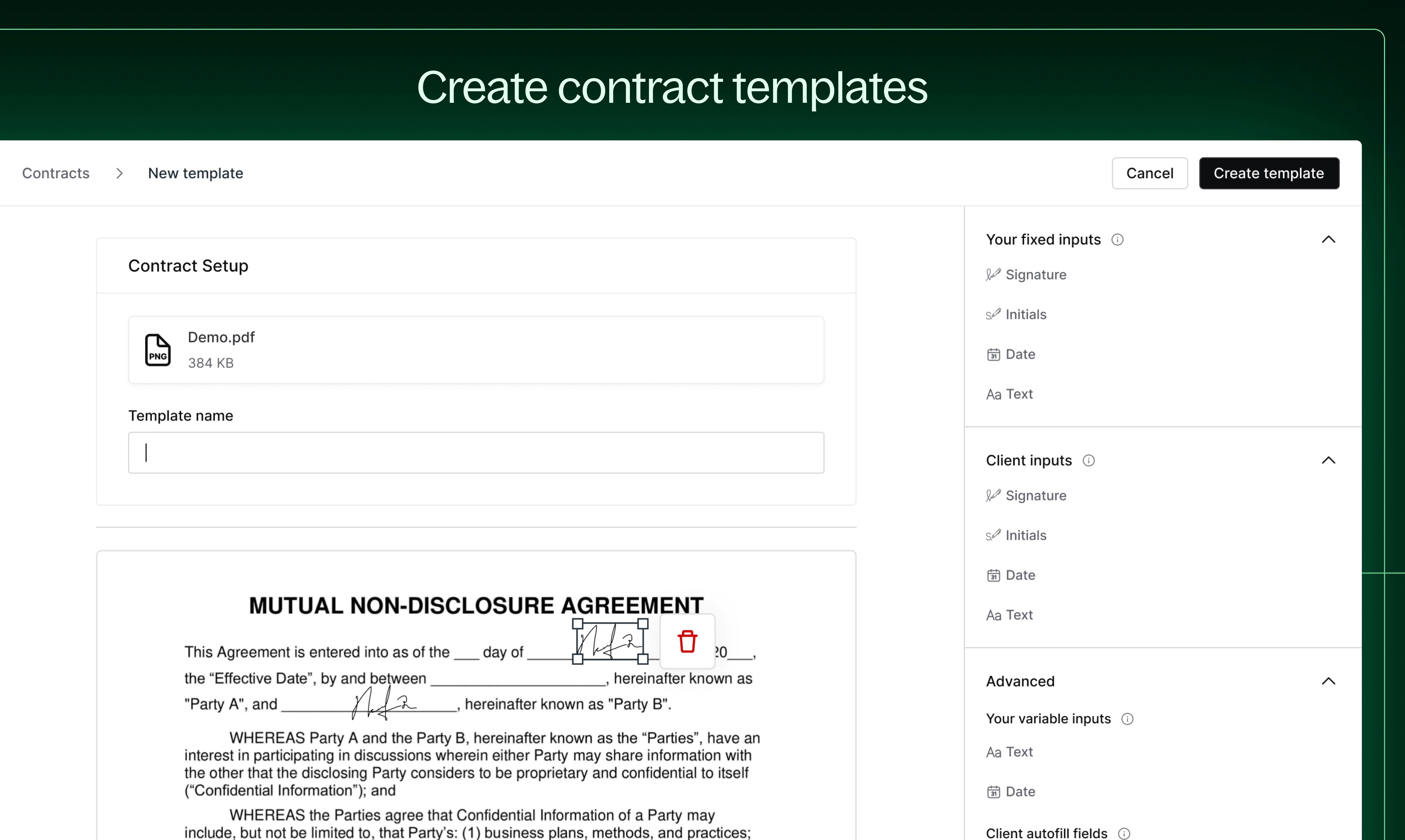 Mídia 3 de Aplicativo de contratos de copiloto