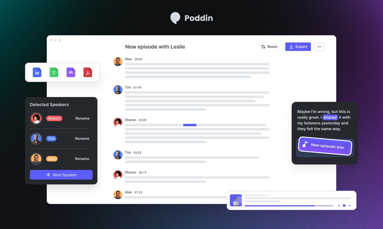 Poddin, a new transcription service, launches on ProductHunt