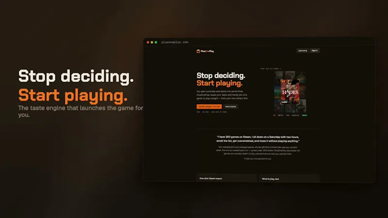 PlusOnePlay screenshot 1 (video preview)