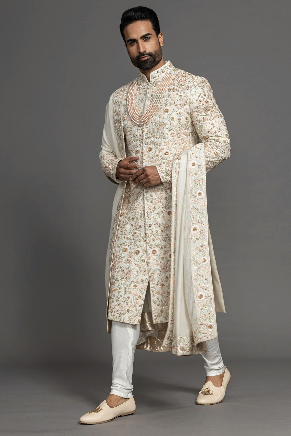 Boda para hombres Sherwani media 2