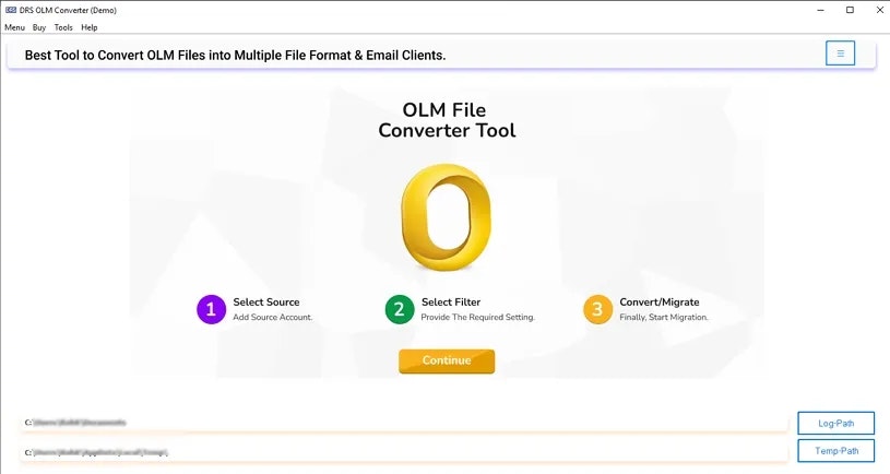 DRS Softech OLM to PDF Converter media 1