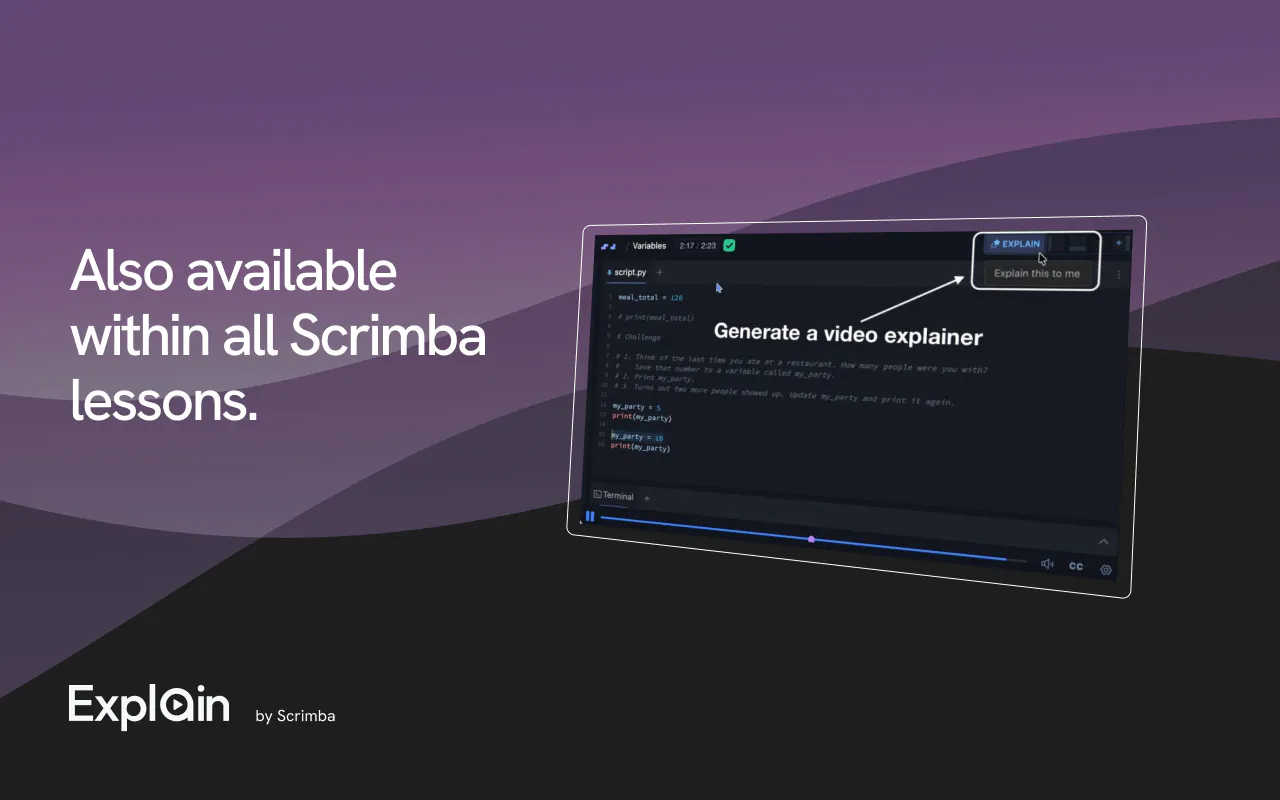 Scrimba Explain gallery image