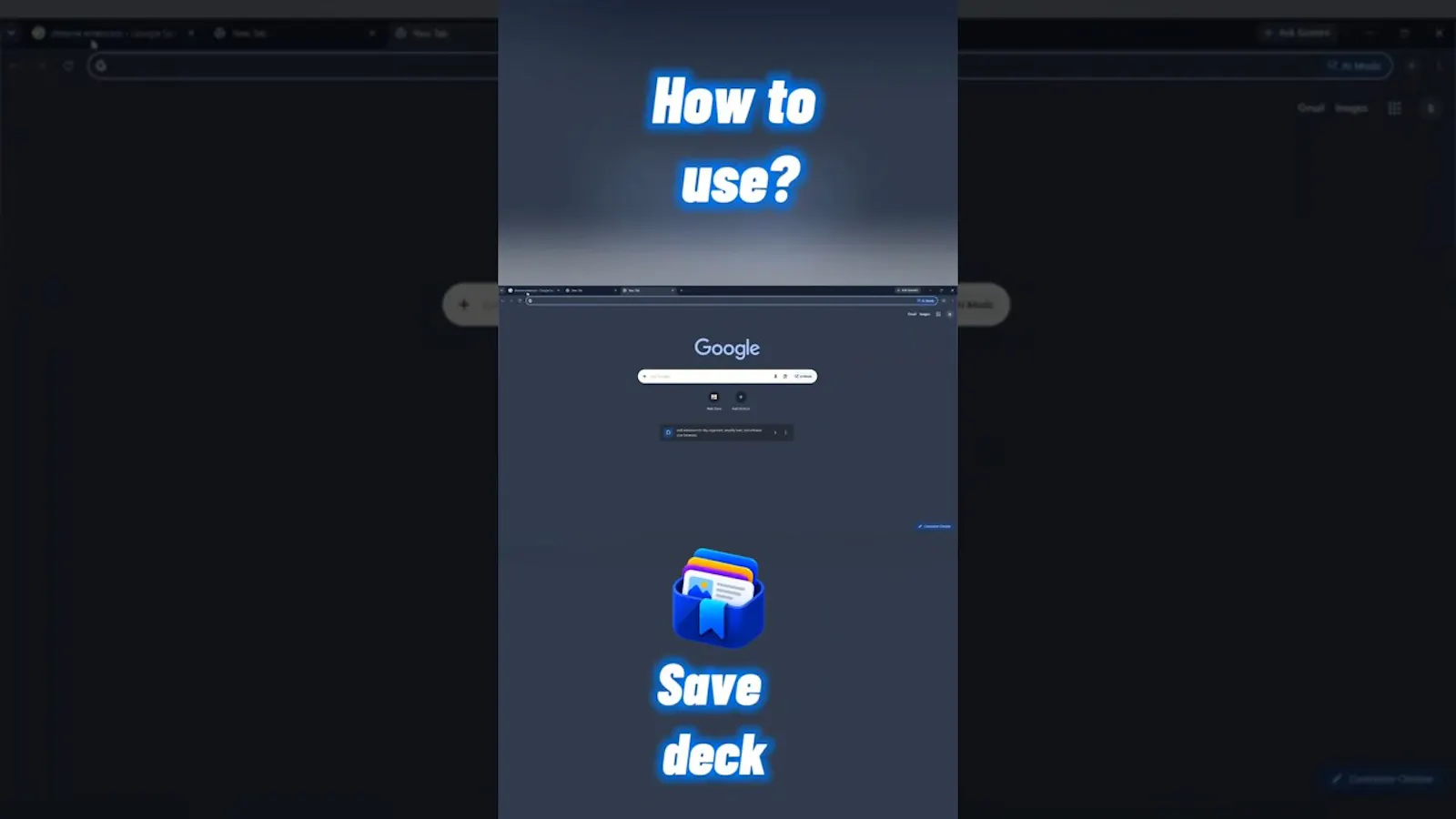 SaveDeck — Visual Bookmark Dashboard screenshot 1 (video preview)